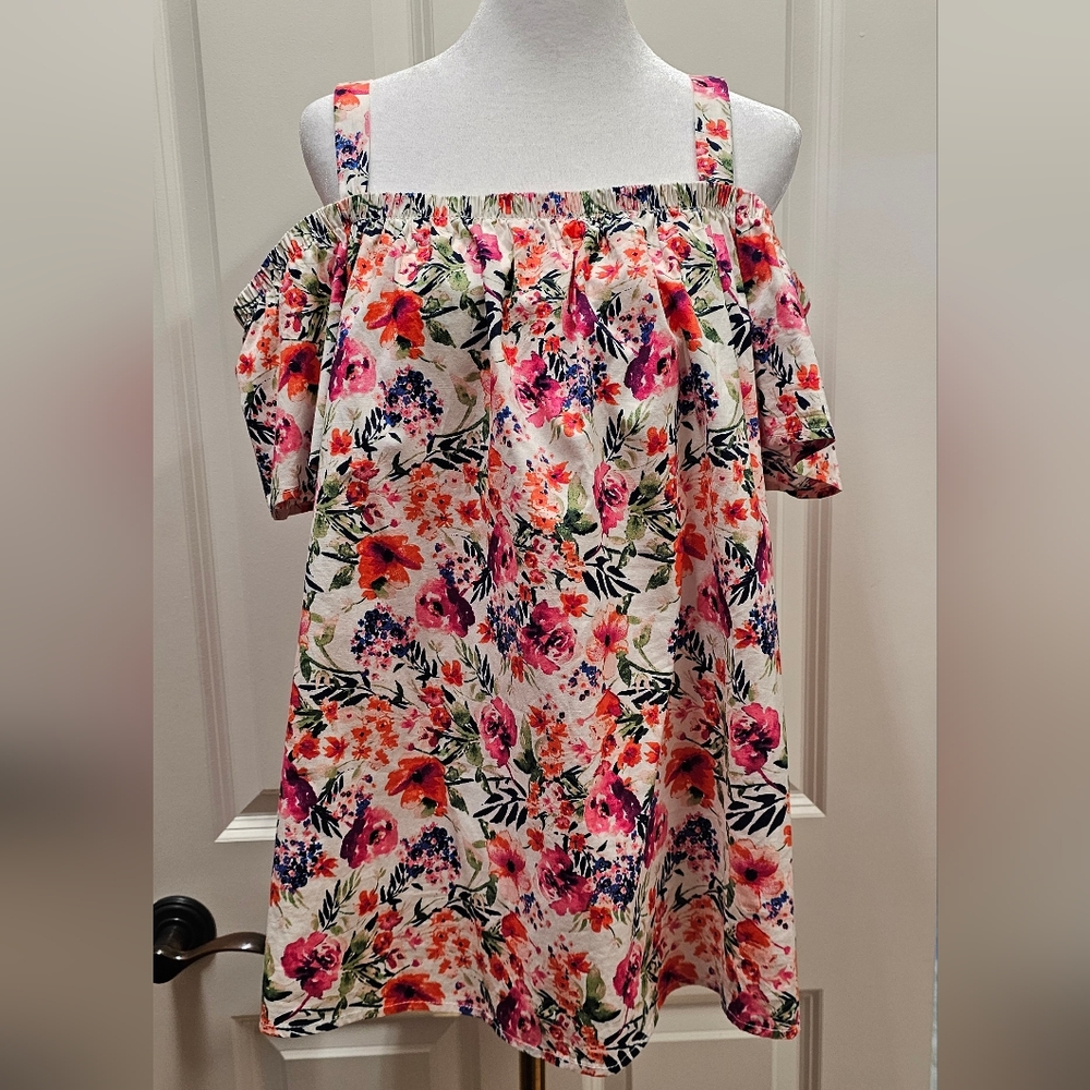 Floral Off-the-Shoulder Blouse
